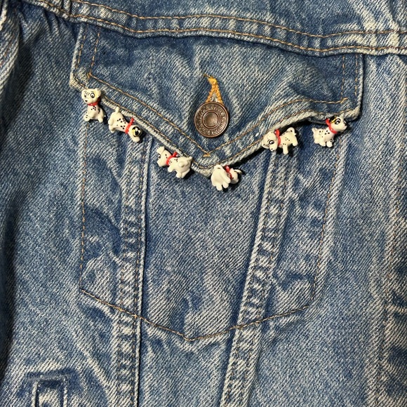 90s Vintage Walt Disney Studios Promotional Jean Jacket 101 Dalmatians Size XL - Picture 4 of 16